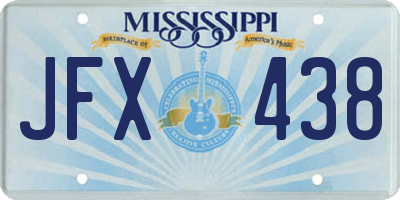 MS license plate JFX438
