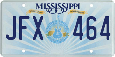 MS license plate JFX464
