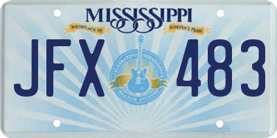 MS license plate JFX483
