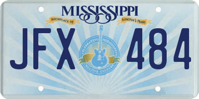 MS license plate JFX484