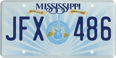 MS license plate JFX486