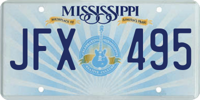 MS license plate JFX495