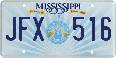 MS license plate JFX516