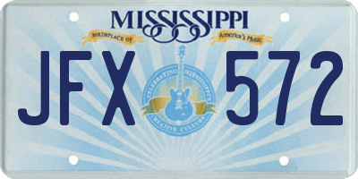 MS license plate JFX572