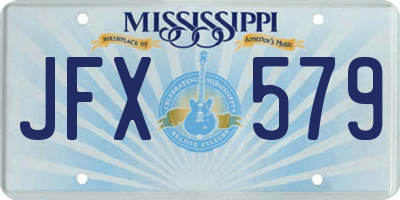 MS license plate JFX579