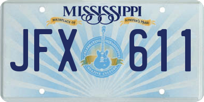 MS license plate JFX611