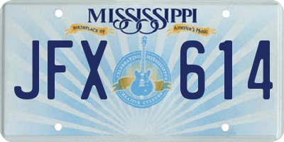 MS license plate JFX614