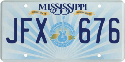 MS license plate JFX676