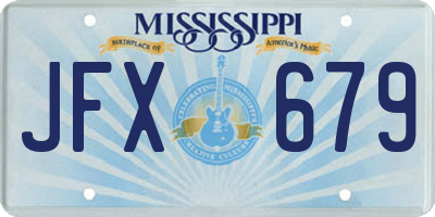 MS license plate JFX679