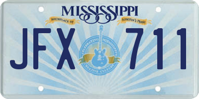 MS license plate JFX711