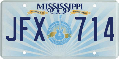 MS license plate JFX714