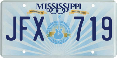 MS license plate JFX719