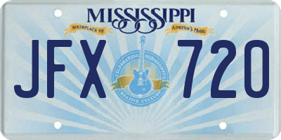 MS license plate JFX720