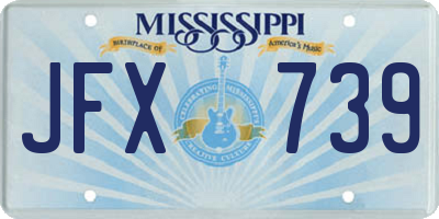MS license plate JFX739