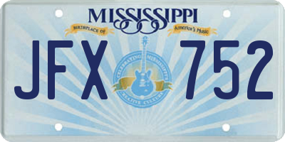 MS license plate JFX752