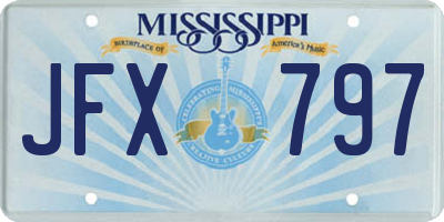 MS license plate JFX797