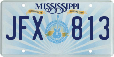 MS license plate JFX813