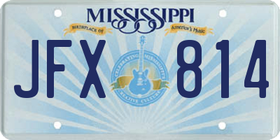 MS license plate JFX814