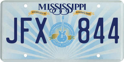 MS license plate JFX844