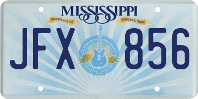 MS license plate JFX856
