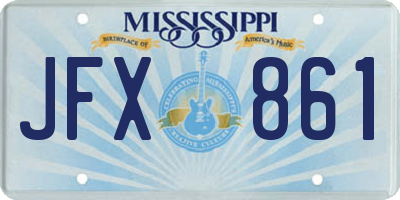 MS license plate JFX861