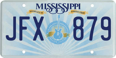 MS license plate JFX879
