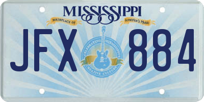 MS license plate JFX884
