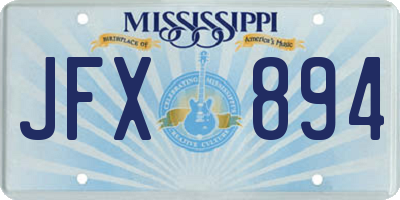 MS license plate JFX894