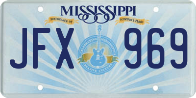 MS license plate JFX969