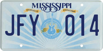 MS license plate JFY014