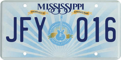 MS license plate JFY016