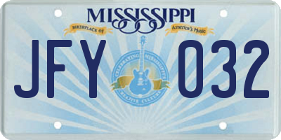 MS license plate JFY032