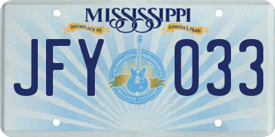 MS license plate JFY033