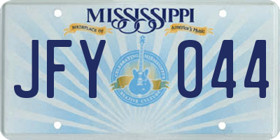 MS license plate JFY044
