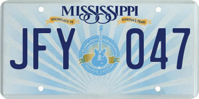 MS license plate JFY047