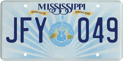 MS license plate JFY049