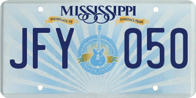MS license plate JFY050