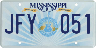 MS license plate JFY051