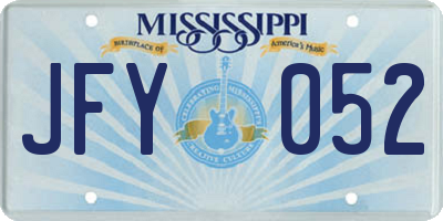 MS license plate JFY052