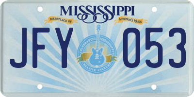 MS license plate JFY053