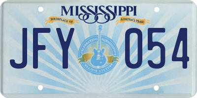 MS license plate JFY054