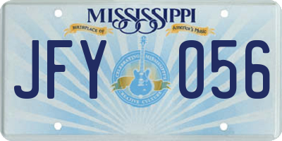 MS license plate JFY056