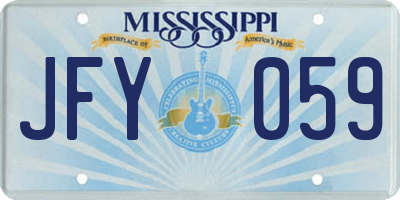 MS license plate JFY059