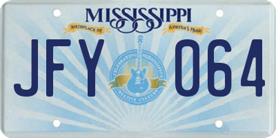 MS license plate JFY064