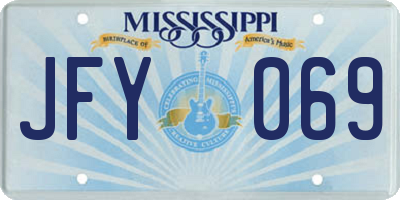 MS license plate JFY069