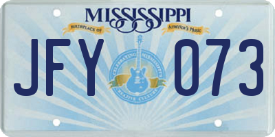 MS license plate JFY073