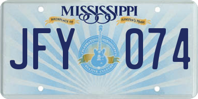MS license plate JFY074