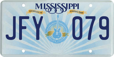 MS license plate JFY079