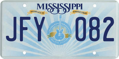 MS license plate JFY082