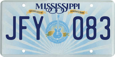MS license plate JFY083